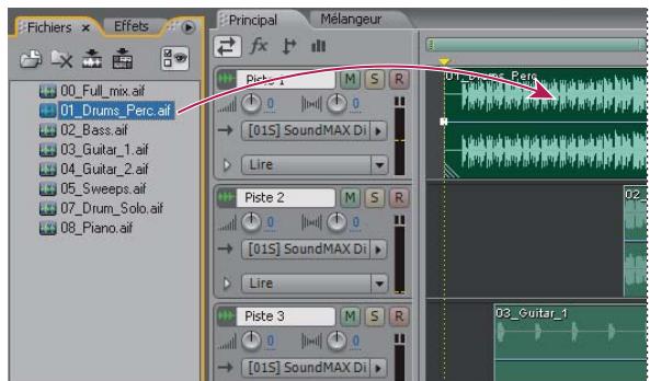 ADOBE AUDITION 3 - Insertion ou enregistrement de fichiers - 2