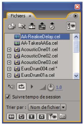 ADOBE AUDITION 3 - Présentation du panneau Fichiers - 1