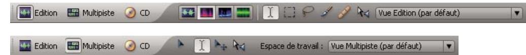 ADOBE AUDITION 3 - Affichage de la barre d'outils - 2