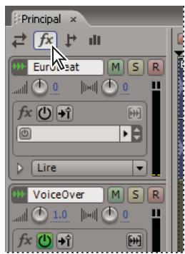 ADOBE AUDITION 3 - Affichage ou masquage de l'acheminement de pistes et de commandes d'égalisation - 1