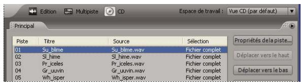 ADOBE AUDITION 3 - À propos de la vue CD - 1