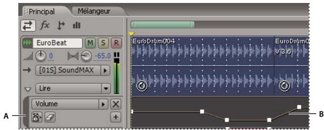 ADOBE AUDITION 3 - Automatisation des paramètres de piste - 1