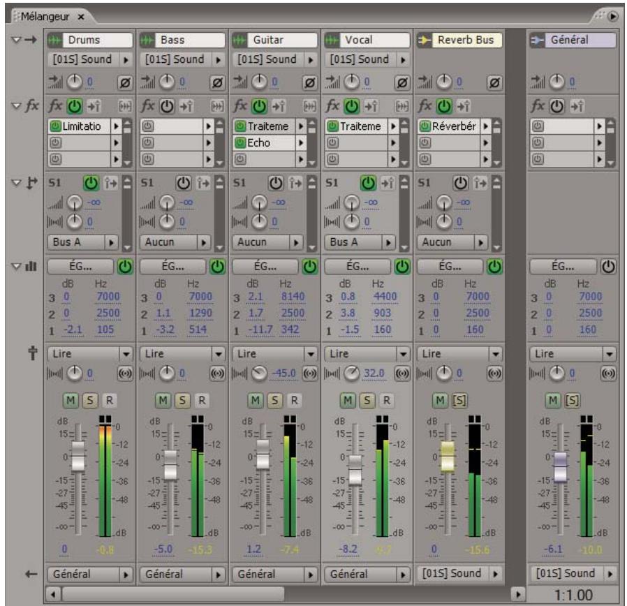 ADOBE AUDITION 3 - Acheminement et mixage de pistes - 2