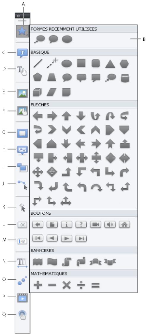ADOBE CAPTIVATE 6 - Barres d'outils - 1