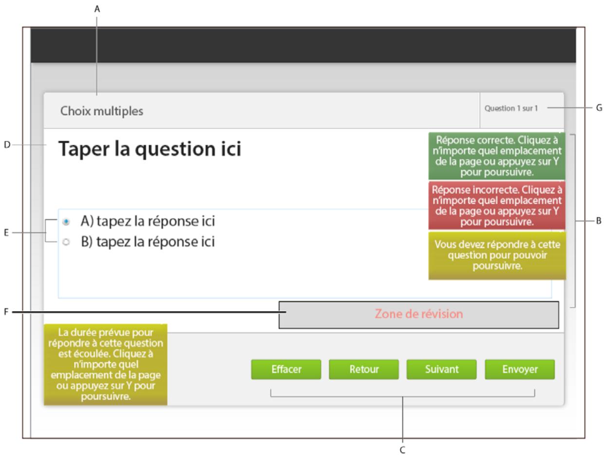 ADOBE CAPTIVATE 6 - Diapositives de questions par défaut - 1