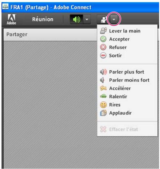 ADOBE CONNECT 8 - Modification de votre état (participant) - 1