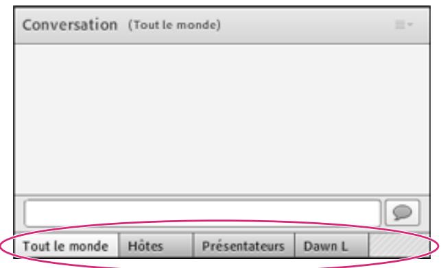 ADOBE CONNECT 8 - Envoi d'un message de conversation - 1