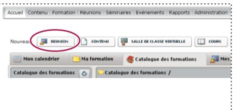 ADOBE CONNECT 8 - Ouverture de l'Assistant de création de réunion - 1