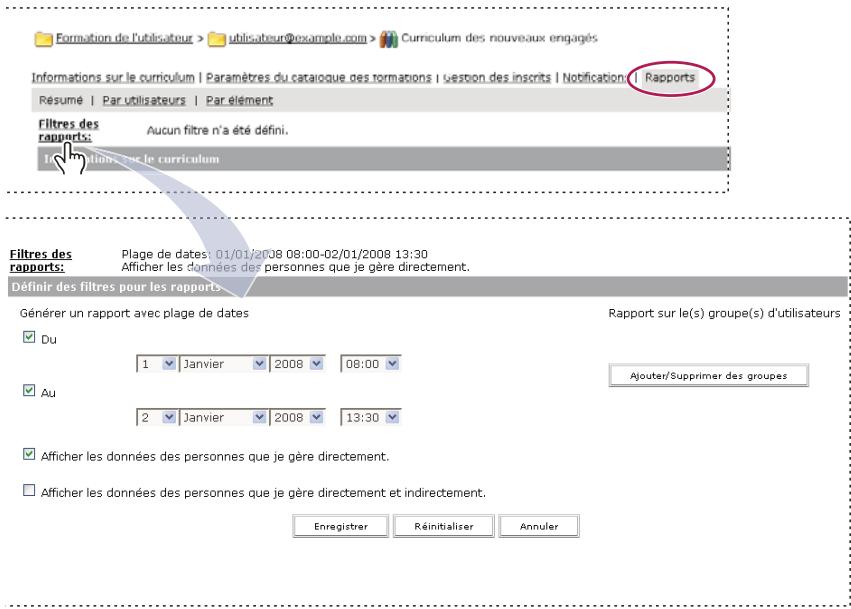 ADOBE CONNECT 8 - Définition de filtrés de rapport - 1