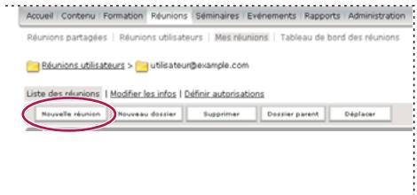 ADOBE CONNECT 8 - Ouverture de l'Assistant de création de réunion - 2