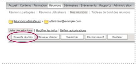 ADOBE CONNECT 9 - Ouverture de l'Assistant de création de réunion - 2