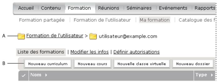 ADOBE CONNECT 9 - Recherche de l'emplacement d'un curriculum - 1