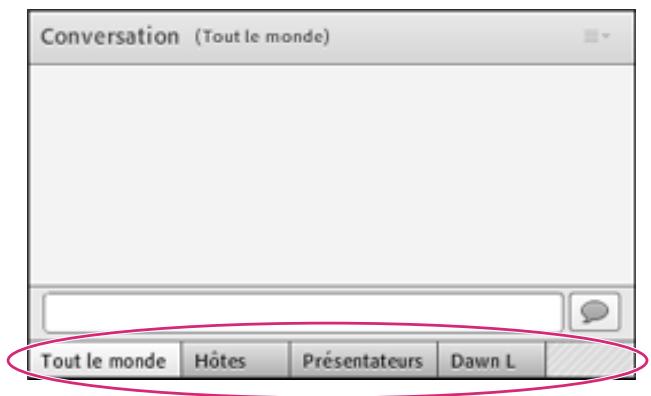 ADOBE CONNECT 9 - Envoi d'un message de conversation - 1