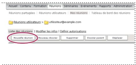 ADOBE CONNECT PRO 7 - Ouverture de l'assistant de création de réunion - 2