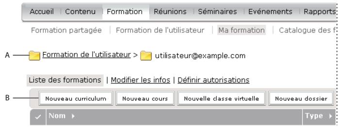 ADOBE CONNECT PRO 7 - Recherche de l'emplacement d'un curriculum - 1