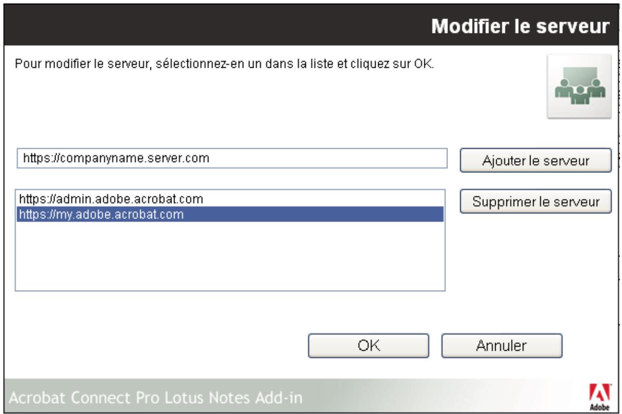 ADOBE CONNECT PRO 7.5 LOTUS - Modification des informations sur le serveur - 1