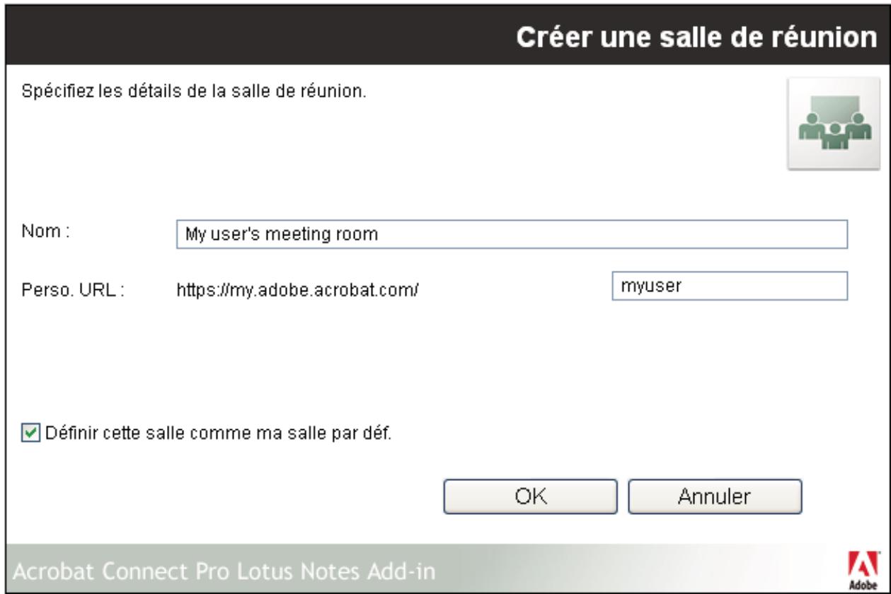 ADOBE CONNECT PRO 7.5 LOTUS - Creation d'une salle de réunion - 1