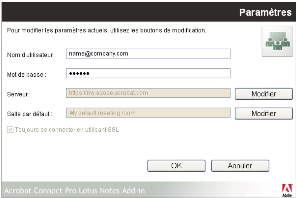 ADOBE CONNECT PRO 7.5 LOTUS - Configuration et modification d'un compte utiliser - 1