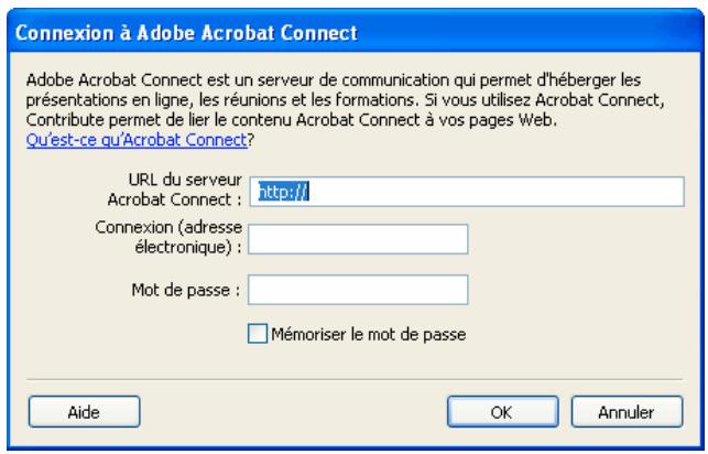ADOBE CONTRIBUTE 6.5 - Lien vers du contenu, une formation ou des réunions Adobe Acrobat Connect - 1