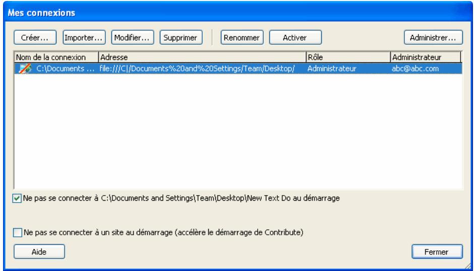 ADOBE CONTRIBUTE 6.5 - Création d'une connexion à un serveur de blogs - 1