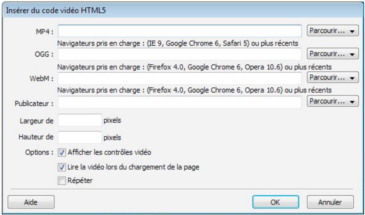ADOBE CONTRIBUTE 6.5 - Insertion d'une vidéo HTML5 - 2