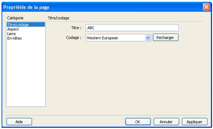 ADOBE CONTRIBUTE 6.5 - Configuration des propriétés d'une page Web - 1