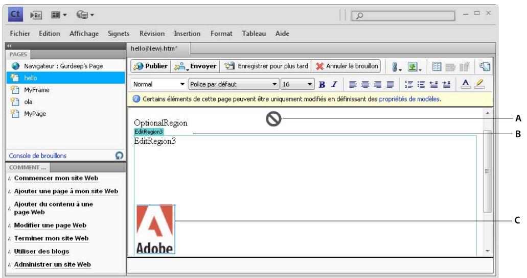 ADOBE CONTRIBUTE 6.5 - A propos des modèles - 1