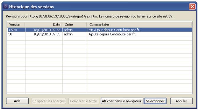 ADOBE CONTRIBUTE 6.5 - Modification des versions précédentes de la page Web - 1