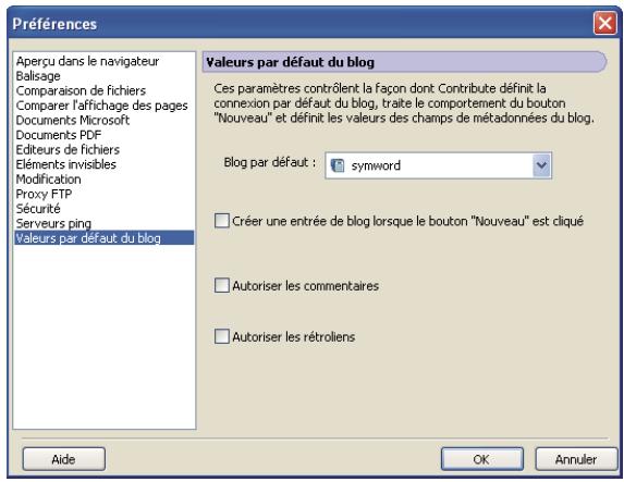 ADOBE CONTRIBUTE 6.5 - Modification des préférences utilisateur - 1
