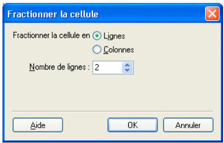 ADOBE CONTRIBUTE CS3 - Pour fractionner les cellules d'un tableau : - 1