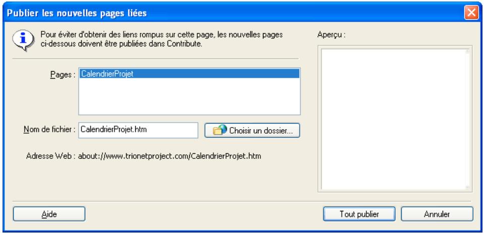ADOBE CONTRIBUTE CS3 - Pour publier les mises à jour d'une page : - 2