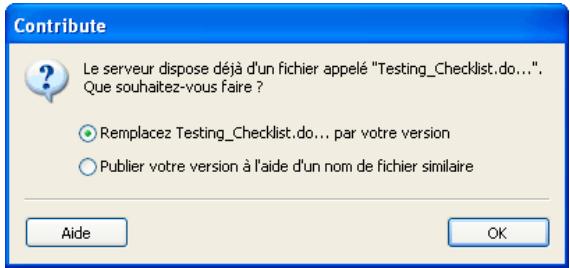 ADOBE CONTRIBUTE CS3 - Remplacement d'un fichier sur votre site Web - 2