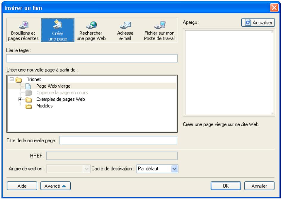 ADOBE CONTRIBUTE CS3 - Pour creer un lien pointant vers une nouvelle page : - 1