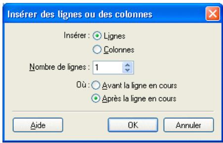 ADOBE CONTRIBUTE CS3 - Pour ajouter plusieurs lignes ou colonnes à un tableau : - 1