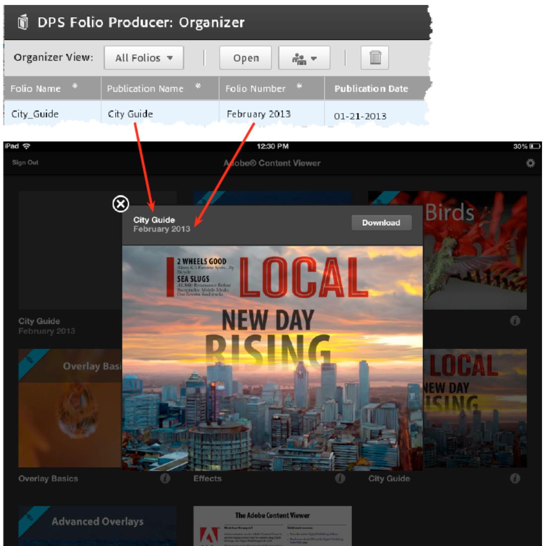 ADOBE DIGITAL PUBLISHING SUITE - Modification des propriétés du folio - 2
