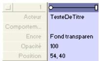 ADOBE DIRECTOR 11 - Modifier les options de libellés des images-objets - 1