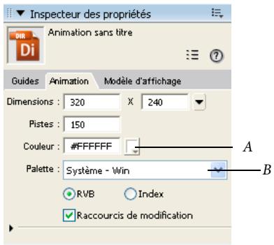 ADOBE DIRECTOR 11 - Spécification de couleur d'index de palette et RVB - 1