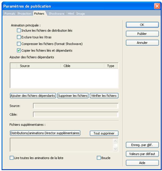 ADOBE DIRECTOR 11 - Accéder aux paramètres de publication - 1