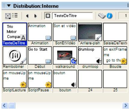 ADOBE DIRECTOR 11 - Utilisation de la fenêtre Distribution - 1