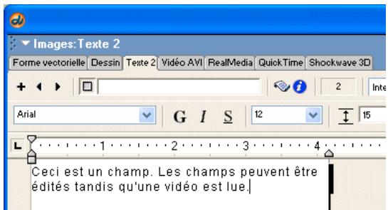 ADOBE DIRECTOR 11 - Spécifier des paramètres de champ - 1