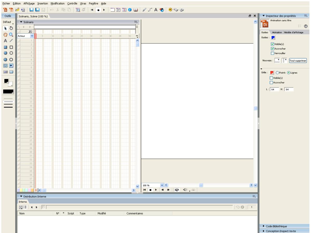ADOBE DIRECTOR 11 - Familiarisation avec l'espace de travail - 1