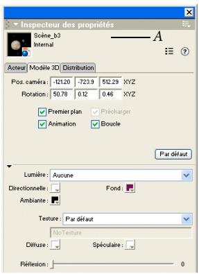 ADOBE DIRECTOR 11 - Utilisation de l'Inspecteur des propriétés pour la 3D - 1