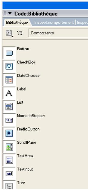 ADOBE DIRECTOR 11 - Sélection des composants Flash - 1