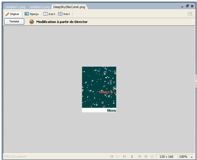 ADOBE DIRECTOR 11 - Modification d'acteurs Director dans Fireworks - 1