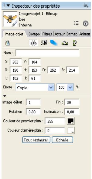 ADOBE DIRECTOR 11 - Affecter un nom à une image-objet à l'aide de l'Inspecteur des propriétés - 1
