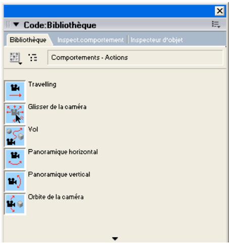 ADOBE DIRECTOR 11 - Afficher les comportements d'action 3D - 1