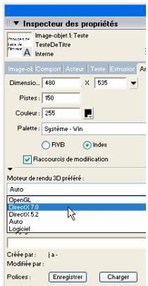ADOBE DIRECTOR 11 - Utilisation des méthodes de rendu - 1