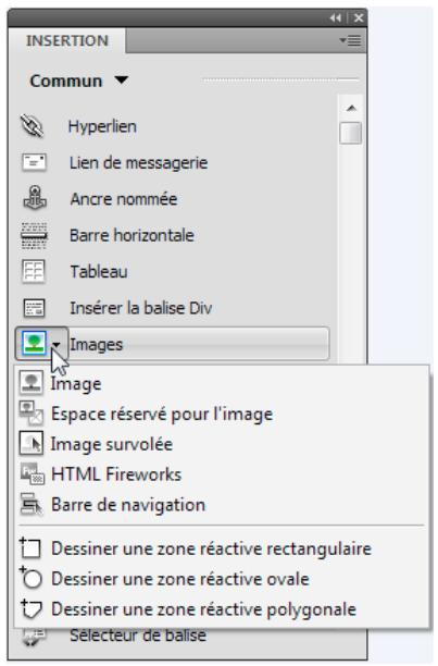 ADOBE DREAMWEAVER CS5 - Affichage du menu d'un bouton - 1