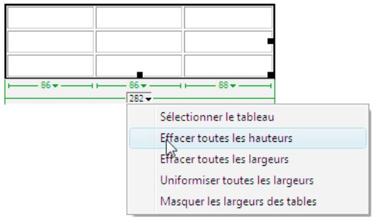ADOBE DREAMWEAVER CS5 - Effacement de toutes les largeurs et hauteurs définies dans un tableau - 1
