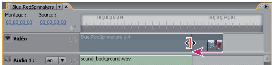 ADOBE ENCORE CS4 - Raccordement des clips video et audio dans un montage - 1